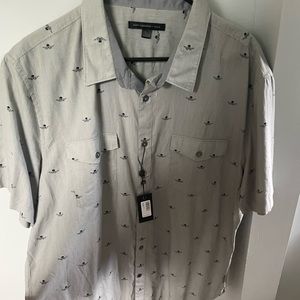 John Varvatos skull button down